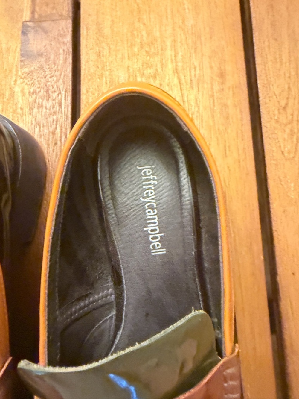 Jeffrey Campbell Colorblock Patent Leather Penny Loafers Women’s Size 9 - Picture 3 of 8